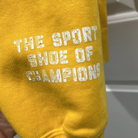 Nike Men’s Pinwheel Swoosh Hooded Yellow Sweatshirt Sz L - Picture 3 of 6